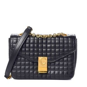 Celine Quilted  Medium C Flap Bag